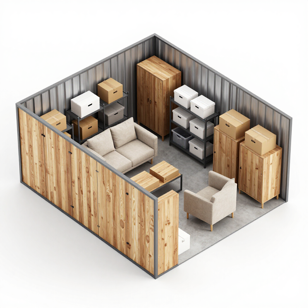 10×14 storage unit illustration
