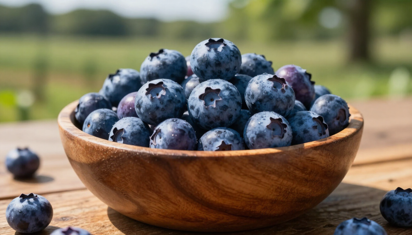 Fresh blueberries, a Poplarville, Mississippi agricultural tradition.