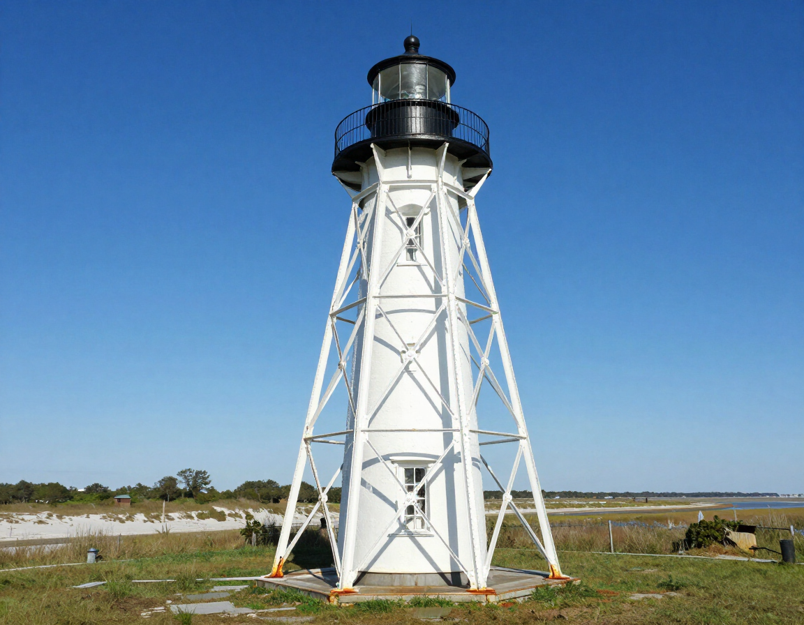 Historic Biloxi Lighthouse on the Mississippi Gulf Coast.