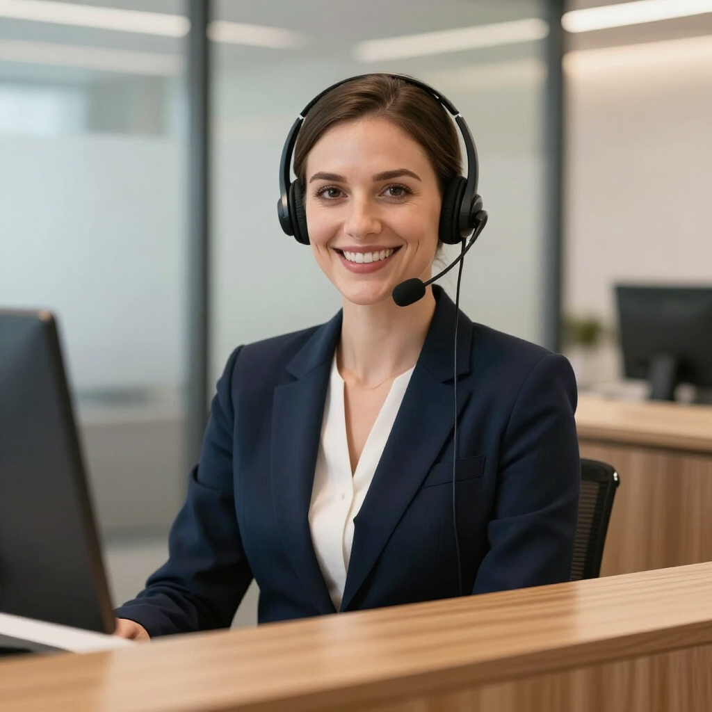 AI Receptionist in action