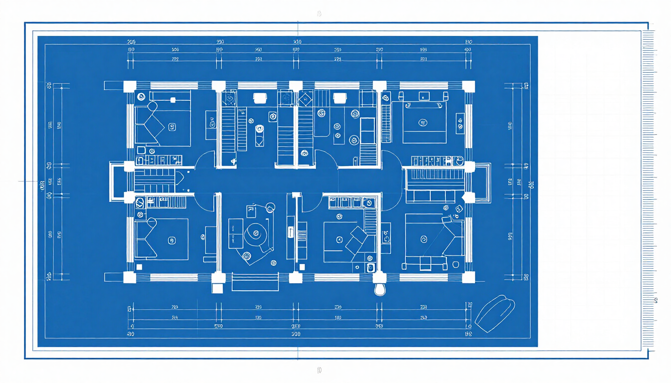Construction blueprint and plan